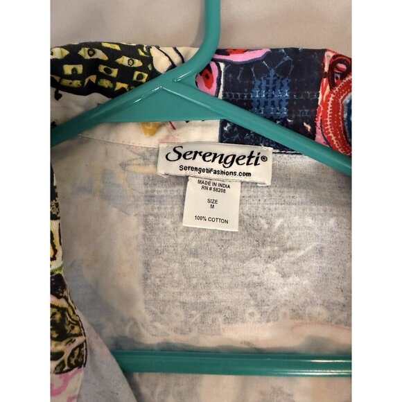 Serengeti Fashions Patchwork Print Jacket Women’s Medium Multicolor Button Front - Picture 5 of 8